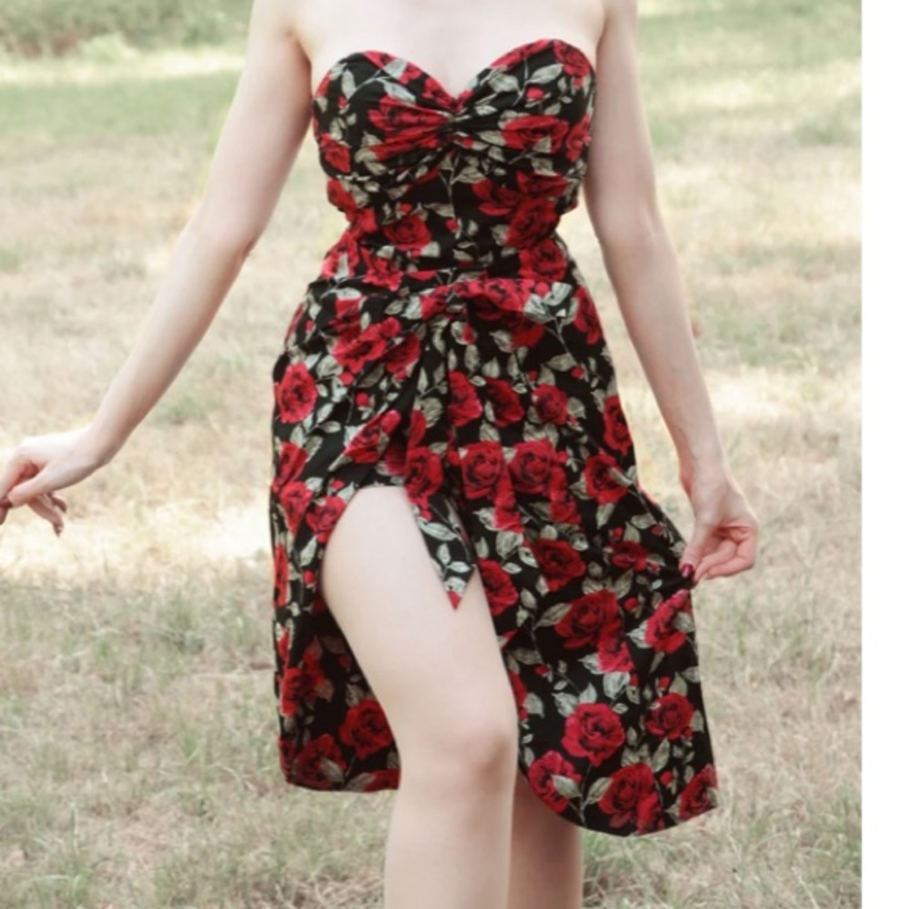 Hearts and Found Curtsie Playsuit Set Pinup style retro vintage romper